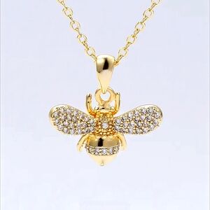 Blingy Bee Gold Necklace
